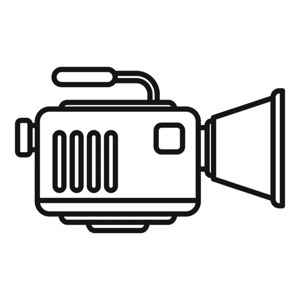 Вектор контура значка видеокамеры телевизора. Видеокамера — стоковый вектор