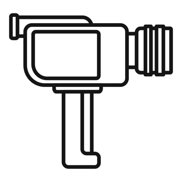 Вектор контуров иконок камеры. Телевизионная кинокамера — стоковый вектор