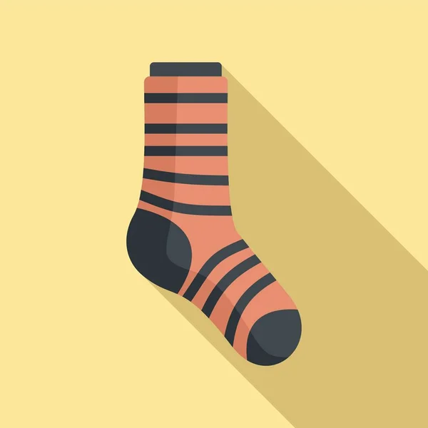 Sock ikona plochý vektor. Bavlněný design — Stockový vektor