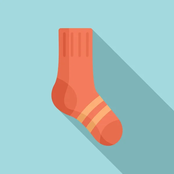 Шерстяний шкарпетковий значок плоский вектор. Повсякденний шкарпетки — стоковий вектор