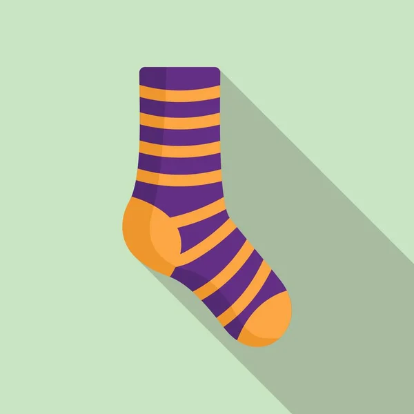 Ikona bavlněné ponožky plochý vektor. Zimní ponožka — Stockový vektor