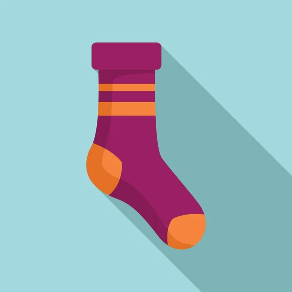 Çorap giyim ikonu düz vektör. Pamuk çorap. — Stok Vektör
