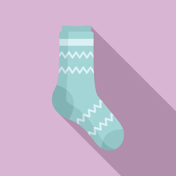 Stinky sock icon flat vector. 빨래방 — 스톡 벡터