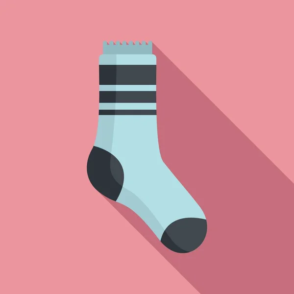 Stylová ikona ponožky plochý vektor. Zimní kolekce — Stockový vektor