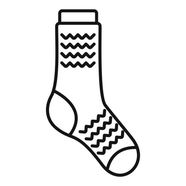 Obrysový vektor ikony špinavé ponožky. Položka sportovní vlny — Stockový vektor