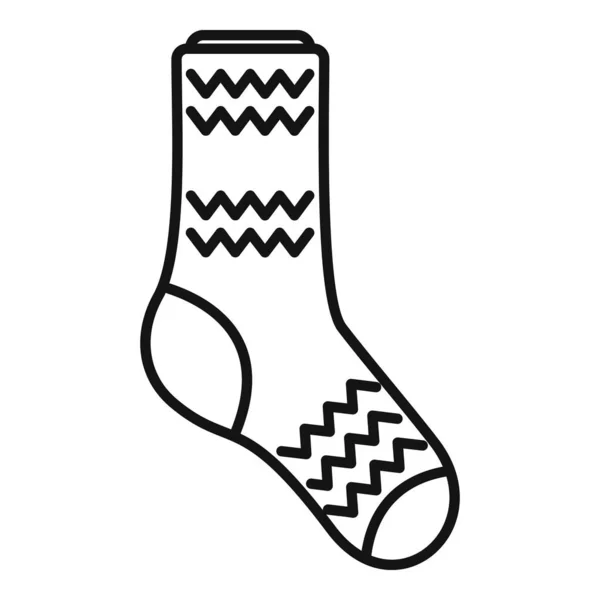 Vektor obrysu dívčí ponožky. Roztomilý pár řádek — Stockový vektor