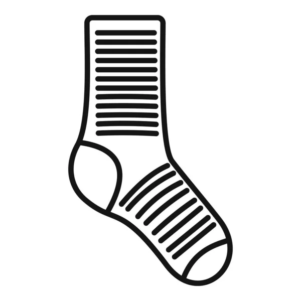 Sock item ícone contorno vetor. Par de lã — Vetor de Stock