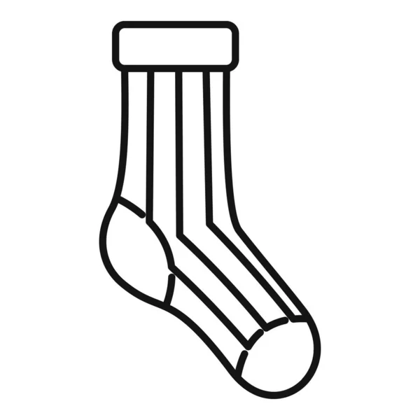 Вектор контуру піктограми одягу для шкарпеток. бавовняний шкарпетки — стоковий вектор
