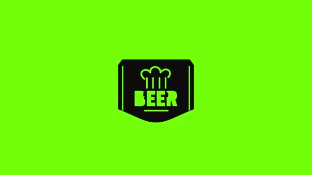 Etiqueta de animação ícone de cerveja — Vídeo de Stock