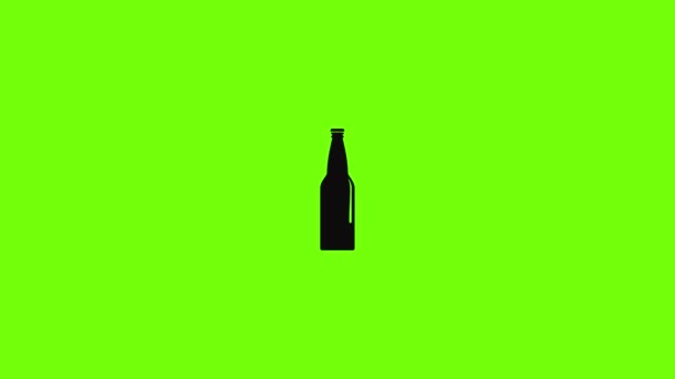 Closed bottle icon animation — Stock Video