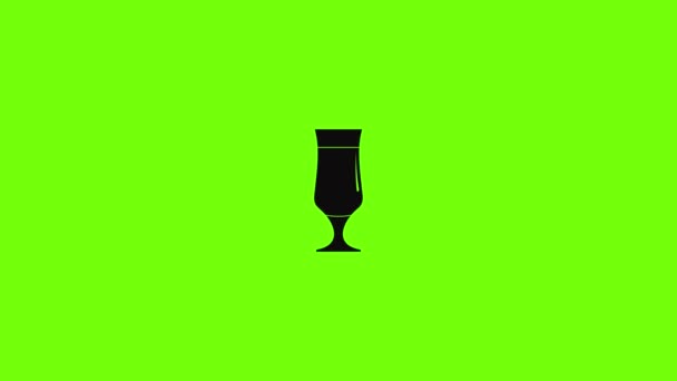 Animação de ícone de álcool — Vídeo de Stock