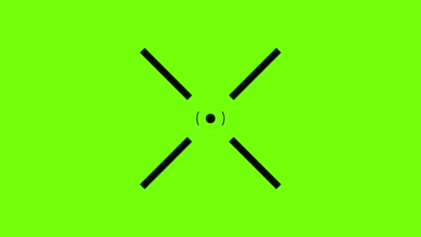 Sluit radar pictogram animatie — Stockvideo