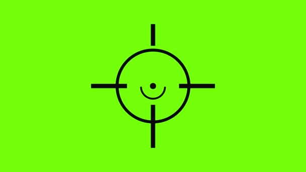 Animación icono de francotirador — Vídeo de stock