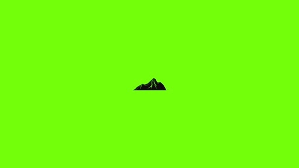 Tall mountain icon animation — Stock Video