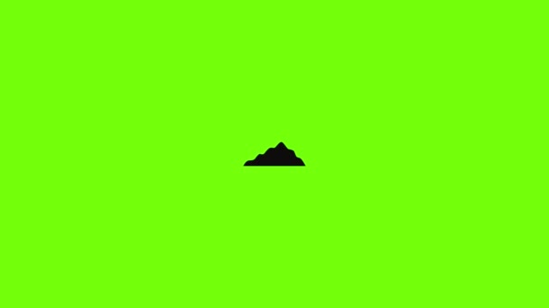 Mountain landscape icon animation — Stock Video