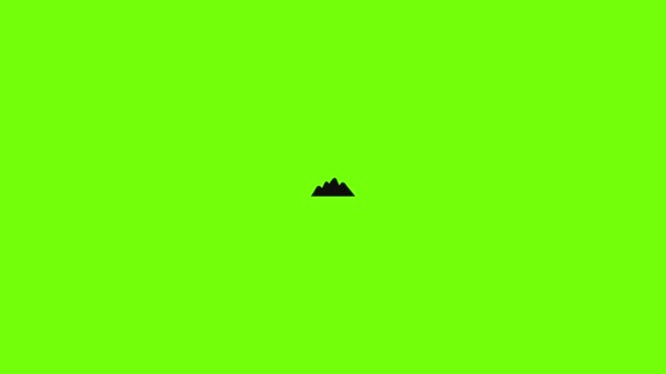 Europe mountain icon animation — Stock Video