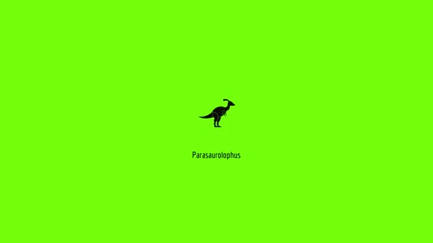 Parasaurolophus-Icon-Animation — Stockvideo