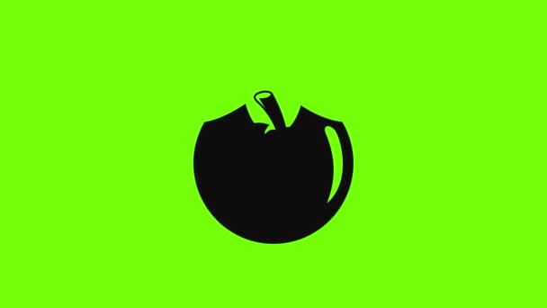 Eco mangostán icono de animación — Vídeos de Stock