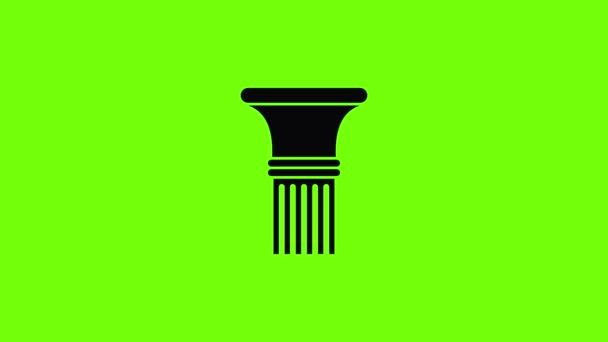 Fluted column icon animation — Stock Video
