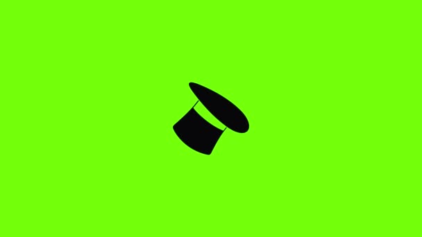 Inverted hat icon animation — Stock Video