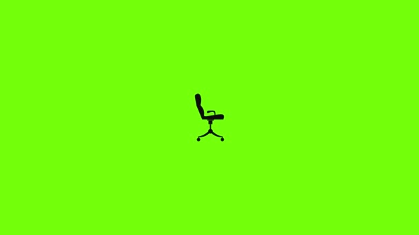 Fauteuil pictogram animatie — Stockvideo