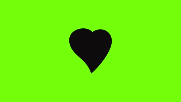 Animacja ikony Black Heart — Wideo stockowe