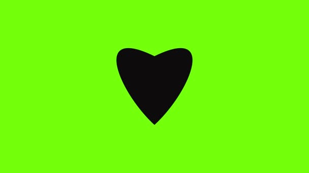 Proud heart icon animation — Stock Video