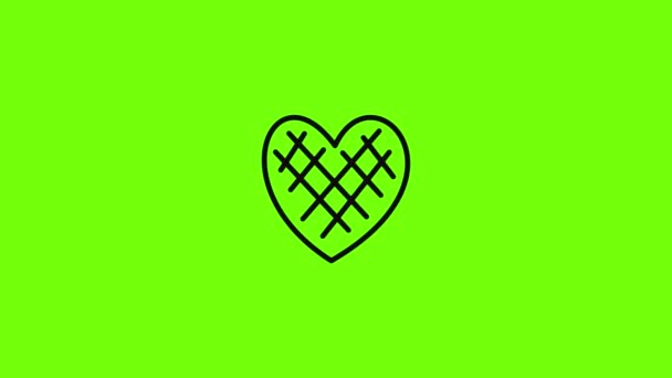 Impressionable heart icon animation — Stock video