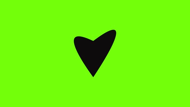 Försiktigt hjärta ikon animation — Stockvideo