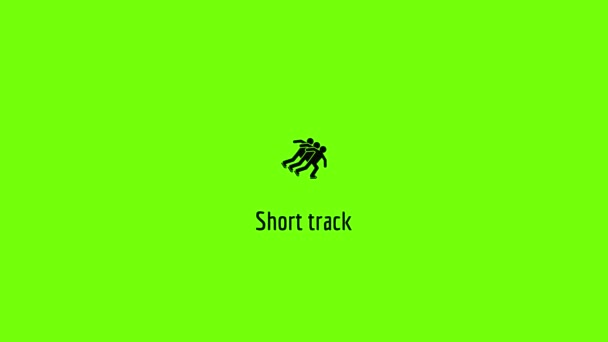 Animation mit Shorttrack-Ikone — Stockvideo