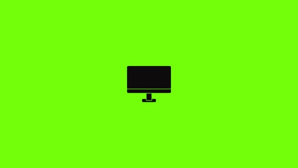 Belasting per computer pictogram animatie — Stockvideo