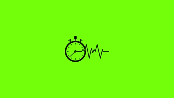 Encephalogram pictogram animatie — Stockvideo