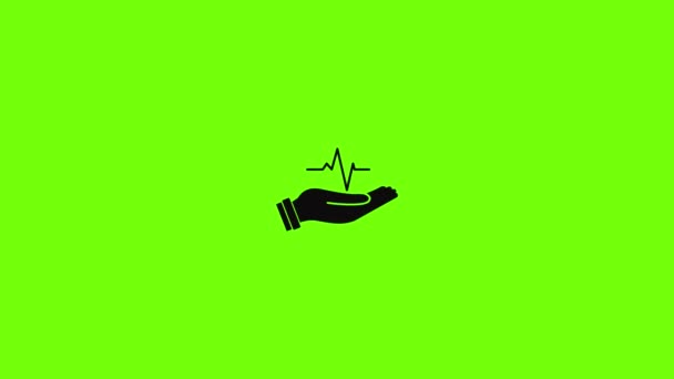 Heartbeat icon animation — Stock Video