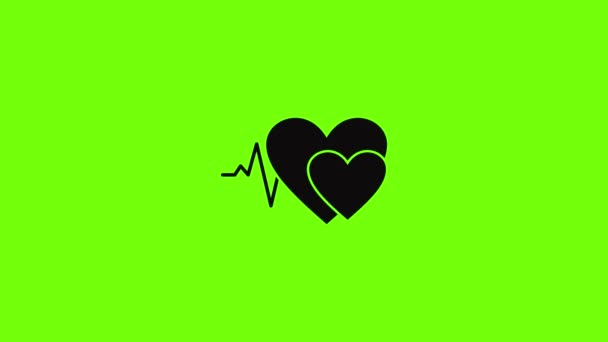 Kardiologi ikon animation — Stockvideo