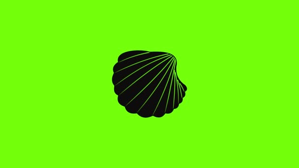Natureza shell ícone animação — Vídeo de Stock