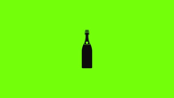 Animation der Luxus-Champagner-Ikone — Stockvideo