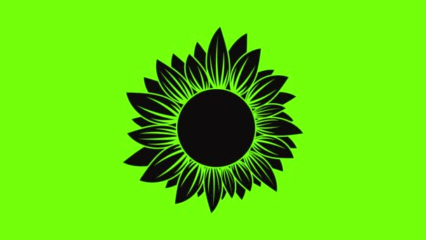 Wysoka ikona słonecznika animacja — Wideo stockowe