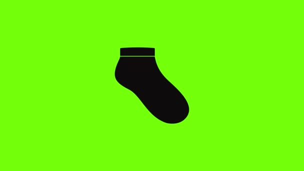Αθλητική κάλτσα εικονίδιο κινούμενα σχέδια — Αρχείο Βίντεο