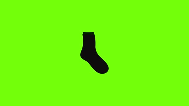 Анімація піктограм шкарпеток тканини — стокове відео