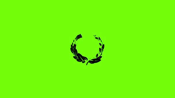 Anniversary wreath icon animation — Stock Video