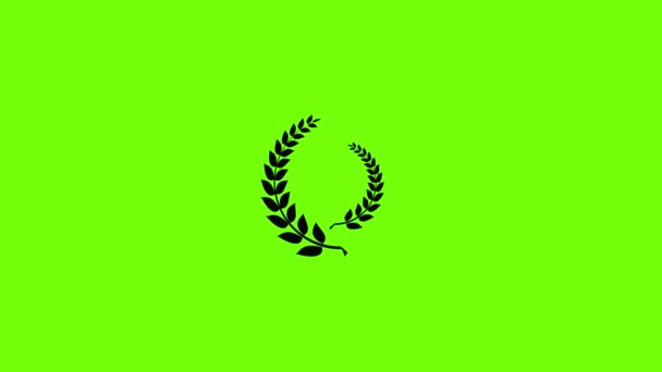 Champion wreath icon animation — Stock Video