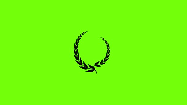 Animation der Wappenkranzsymbole — Stockvideo
