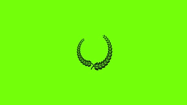 Leader wreath icon animation — Stock Video