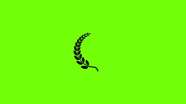 Triumph wreath icon animation — Stock Video