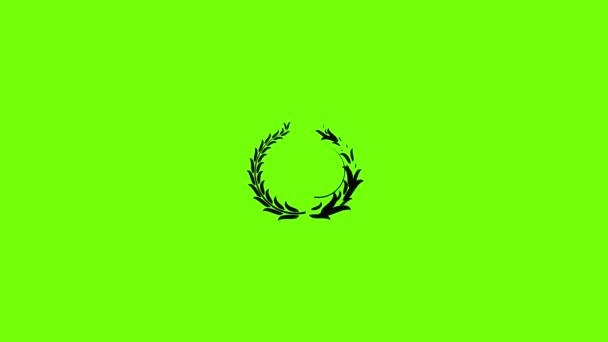 Winning wreath icon animation — Stock Video