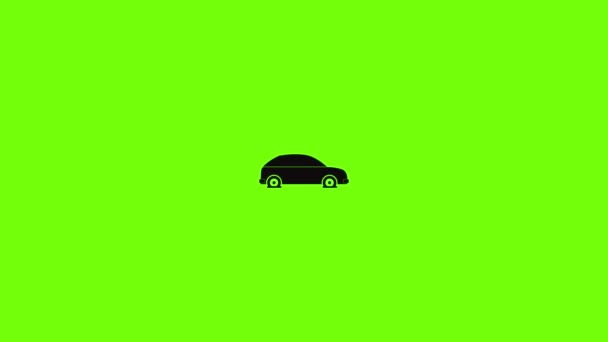 Car in water icon animation — Stock Video