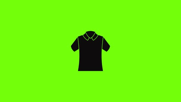 Bowling polo icono de la camiseta de animación — Vídeos de Stock