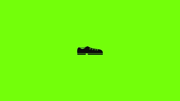 Bowling shoes icon animation — Stock Video