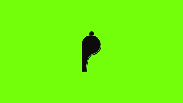 Voetbal fluitpictogram animatie — Stockvideo