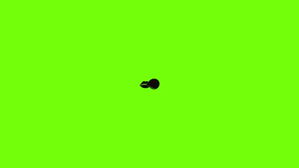 Lips make gum balloon icon animation — Stock Video